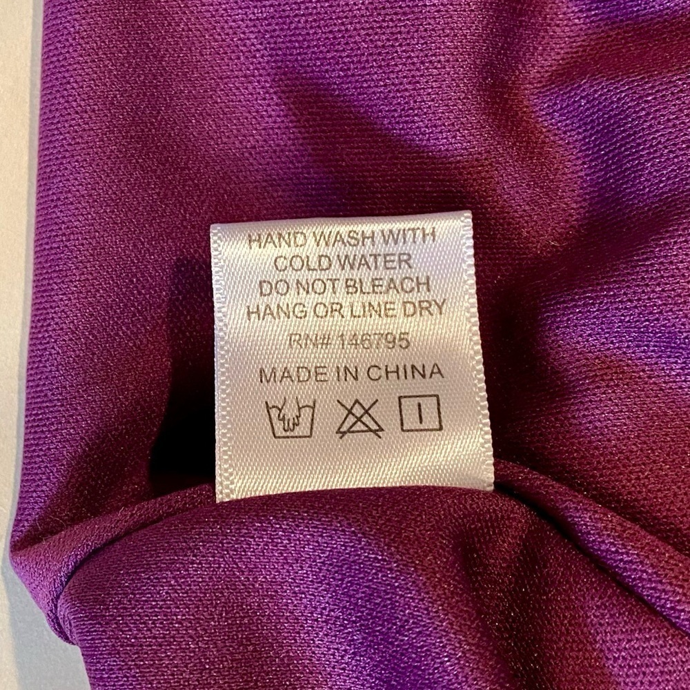 Dee Elly Stunning Purple Formal Dress with Criss-cross Tie Back Closure Size M - Picture 9 of 11